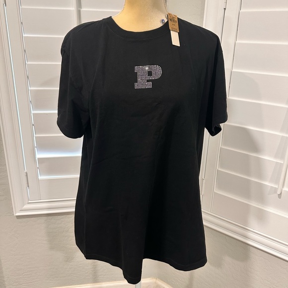 VS Pink blink black outfit set t shirt and sweatpants medium - Picture 2 of 9